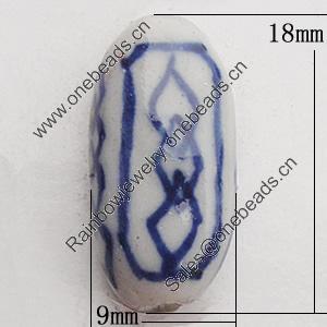 Ceramics Beads, Tube 18x9mm Hole:2mm, Sold by Bag