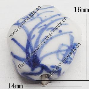 Ceramics Beads, 16x14mm Hole:2mm, Sold by Bag