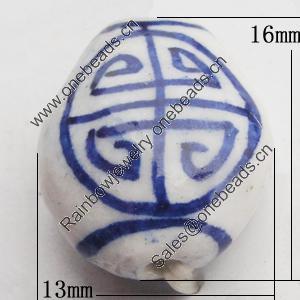 Ceramics Beads, 16x13mm Hole:2mm, Sold by Bag