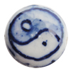 Ceramics Beads, Flat Round 16mm Hole:2mm, Sold by Bag