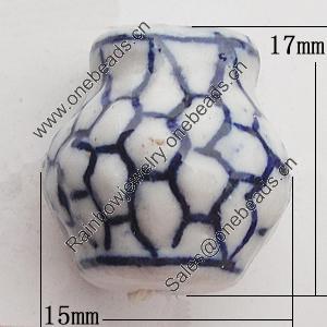 Ceramics Beads, Bottle 17x15mm Hole:2mm, Sold by Bag