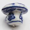 Ceramics Beads, Mushroom 20x10mm Hole:2mm, Sold by Bag