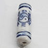 Ceramics Beads, Column 31x10mm Hole:2.5mm, Sold by Bag