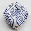 Ceramics Beads, Diamond 28x23mm Hole:2.5mm, Sold by Bag