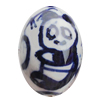 Ceramics Beads, Oval 28x19mm Hole:2.5mm, Sold by Bag