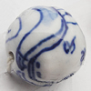Ceramics Beads, Round 18mm Hole:2.5mm, Sold by Bag