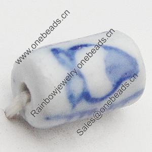 Ceramics Beads, Column 7x11mm Hole:2.5mm, Sold by Bag