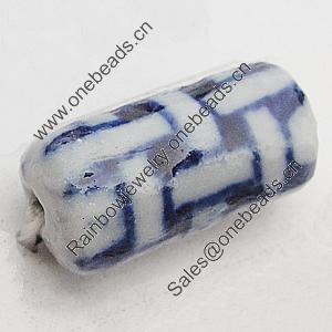 Ceramics Beads, Column 8x18mm Hole:2.5mm, Sold by Bag