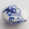 Ceramics Beads, Faceted Oval 9x13mm Hole:2.5mm, Sold by Bag