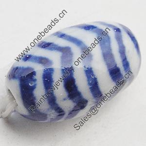 Ceramics Beads, Oval 9x14mm Hole:2.5mm, Sold by Bag
