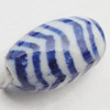 Ceramics Beads, Oval 9x14mm Hole:2.5mm, Sold by Bag