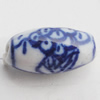 Ceramics Beads, Oval 8x15mm Hole:2.5mm, Sold by Bag