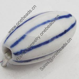 Ceramics Beads, Oval 10x18mm Hole:2.5mm, Sold by Bag