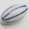 Ceramics Beads, Oval 10x18mm Hole:2.5mm, Sold by Bag