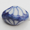 Ceramics Beads, Twist Faceted Oval 9x15mm Hole:2.5mm, Sold by Bag