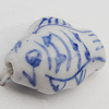 Ceramics Beads, Fish 12x16mm Hole:2.5mm, Sold by Bag