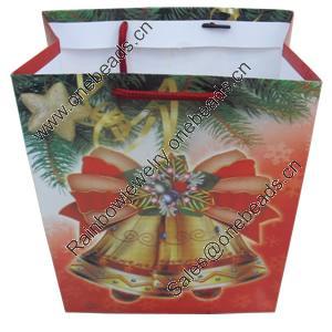 Gift Shopping Bag, Material:Paper, Size: about 20cm wide, 25cm high, 9cm bottom wide, Sold by Box