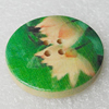 Wood Button, Costume Accessories, Flat Round 30mm in diameter, Hole:2.5mm, Sold by Bag 