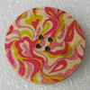 Wood Button, Costume Accessories, Flat Round 30mm in diameter, Hole:2.5mm, Sold by Bag 