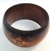 Wood Bracelet, width:40mm, Inner diameter:65mm, Outside diameter:80mm, Sold by Dozen