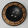 Wood Button, Costume Accessories, Flat Round 25mm in diameter, Hole:2.5mm, Sold by Bag 
