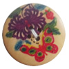 Wooden Button, Flat Round, 18mm, Hole:Approx 2mm, Sold by PC