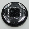 Plastic Button, Costume Accessories, Flat Round 18mm in diameter, Hole:2mm, Sold by Bag 