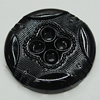 Plastic Button, Costume Accessories, Flat Round 18mm in diameter, Hole:2mm, Sold by Bag 