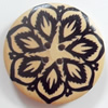 Wooden Button, Flat Round, 15mm, Hole:Approx 2mm, Sold by PC