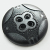 Plastic Button, Costume Accessories, Flat Round 30mm in diameter, Hole:3.5mm, Sold by Bag 