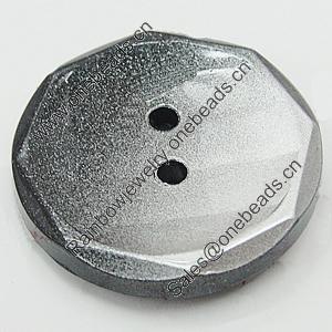 Plastic Button, Costume Accessories, Flat Round 22mm in diameter, Hole:2.5mm, Sold by Bag 