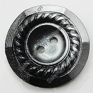 Plastic Button, Costume Accessories, Flat Round 18mm in diameter, Hole:2mm, Sold by Bag 