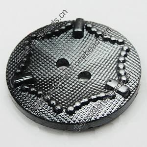 Plastic Button, Costume Accessories, Flat Round 22mm in diameter, Hole:2.5mm, Sold by Bag 