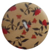 Wooden Button, Flat Round, 15mm, Hole:Approx 2mm, Sold by PC