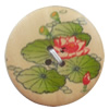 Wooden Button, Flat Round, 15mm, Hole:Approx 2mm, Sold by PC