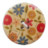 Wooden Button, Flat Round, 30mm, Hole:Approx 2mm, Sold by PC