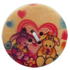 Wooden Button, Flat Round, 15mm, Hole:Approx 2mm, Sold by PC