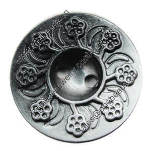 Plastic Button, Costume Accessories, Flat Round 22mm in diameter, Hole:2.5mm, Sold by Bag 