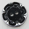 Plastic Button, Costume Accessories, Flat Round 18mm in diameter, Hole:2mm, Sold by Bag 