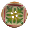 Wooden Button, Flat Round, 15mm, Hole:Approx 2mm, Sold by PC