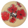 Wooden Button, Flat Round, 18mm, Hole:Approx 2mm, Sold by PC