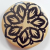 Wooden Button, Flat Round, 12mm, Hole:Approx 2mm, Sold by PC