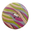 Wooden Button, Flat Round, 20mm, Hole:Approx 2mm, Sold by PC