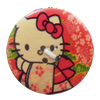 Wooden Button, Flat Round, 20mm, Hole:Approx 2mm, Sold by PC