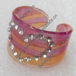 Resin Ring, 17mm, Mix color & Mix style, Ring:20mm inner diameter, Sold by Box