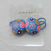 Fashionable Hair Ornament with Fimo, Flat Round 23mm, Sold by Group