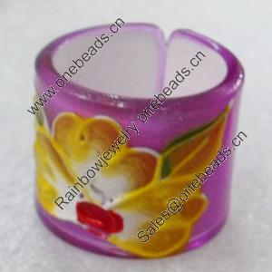 Resin Ring, 15mm, Mix colour & Mix style, Ring:18mm inner diameter, Sold by Box