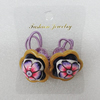 Fashionable Hair Ornament with Resin & Fimo, Flower 27mm, Sold by Group