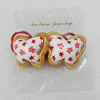 Fashionable Hair Ornament with Resin & Fimo, Bowknot 28x28mm, Sold by Group