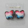Fashionable Hair Ornament with Resin & Fimo, Butterfly 28x28mm, Sold by Group